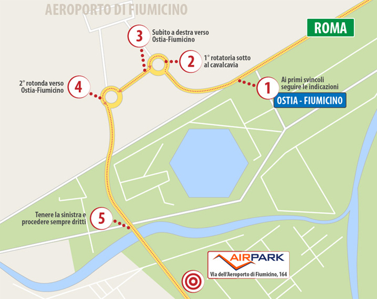 mappa indicazioni stradali airpark